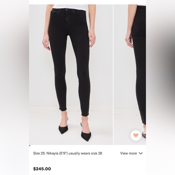 L’AGENCE Marguerite Skinny Jeans 2 Pairs Noir Marino Blue 28 - Picture 13 of 13